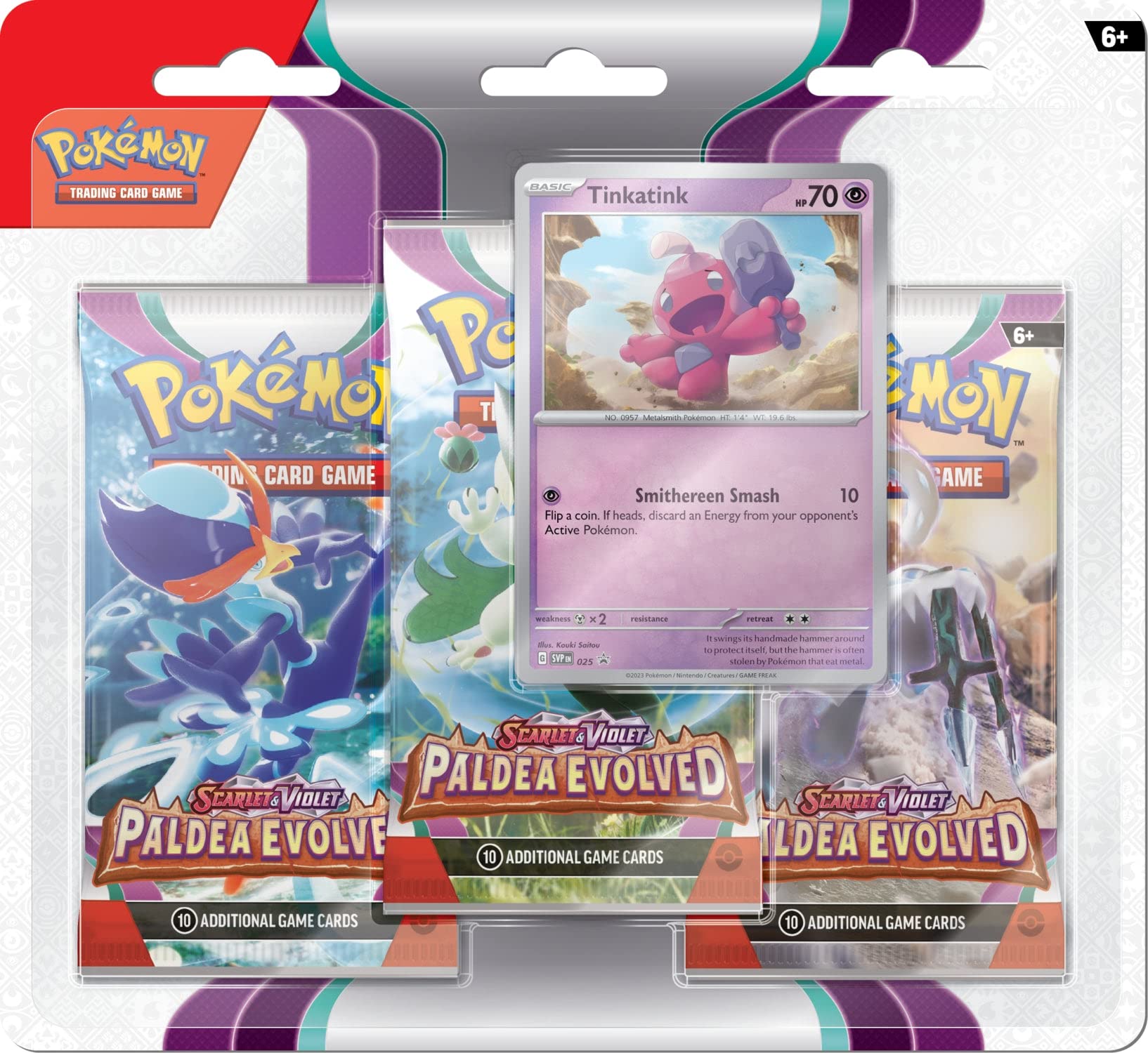 PokéMon Jcc - Escarlata Y Violeta - Pack Blister De 3 Boosters Evolutions En Paldea Forgerette Y Vrombi (1 Blister Al PokéMon Jcc - Escarlata Y Violeta - Pack Blister De 3 Boosters Evolutions En Paldea Forgerette Y Vrombi (1 Blister Al